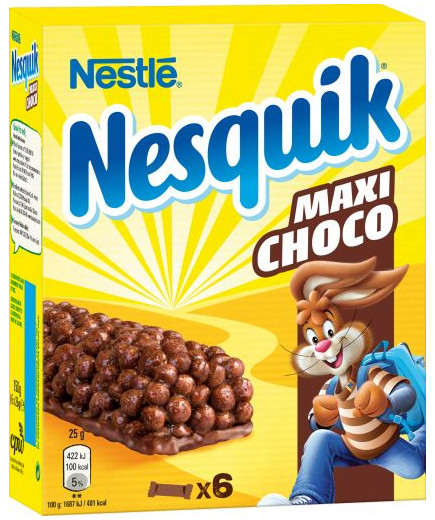 Nestle' Nesquik Barretta Maxichoco gr.25x6