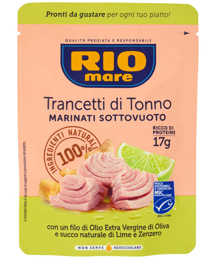 RIO MARE TRANCETTI DI TONNO LIME ZENZERO POUCH G.70