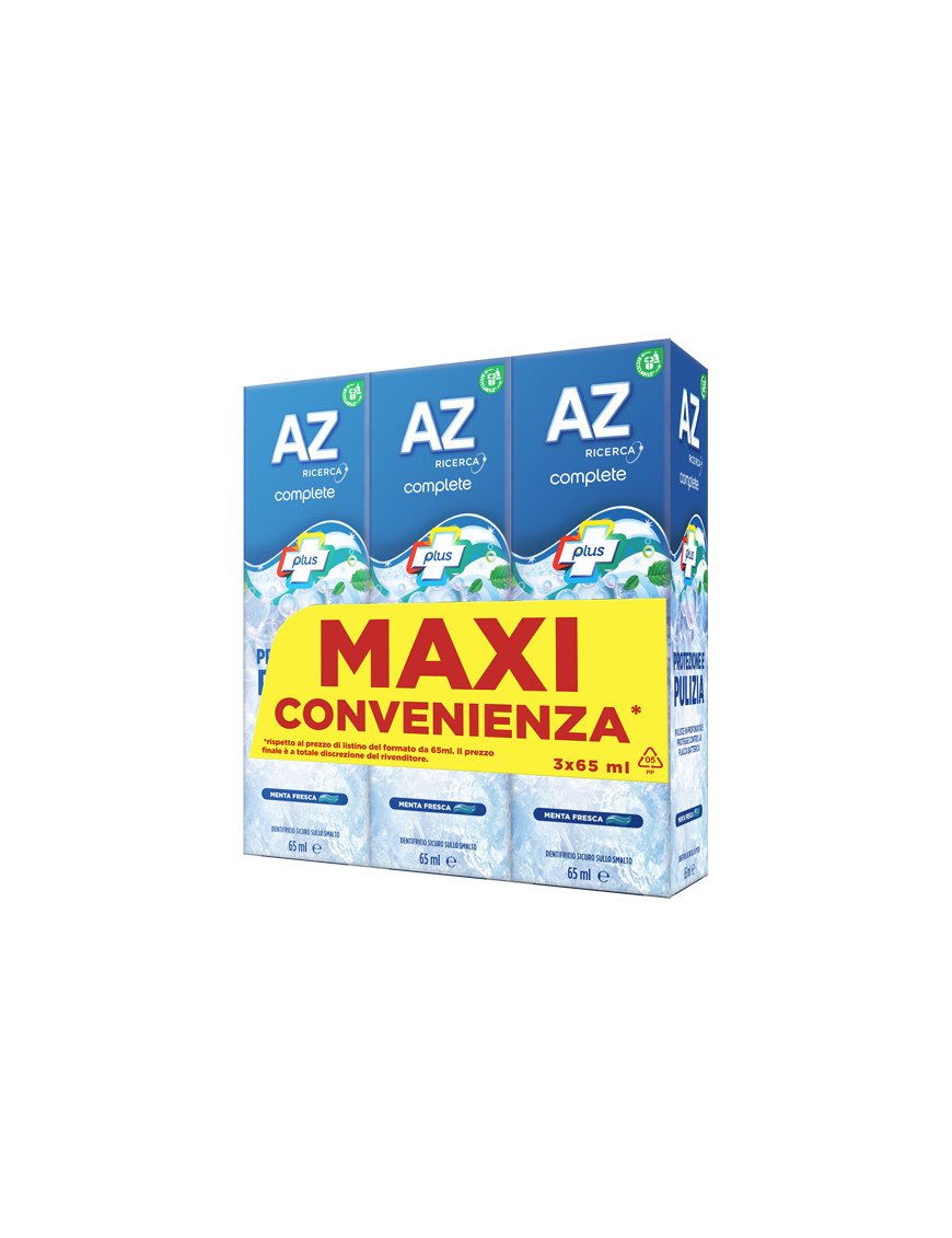 AZ DENT.COMPLETE PROTEZIONE E PULIZIA ML.65X3 (TRIPACCO)