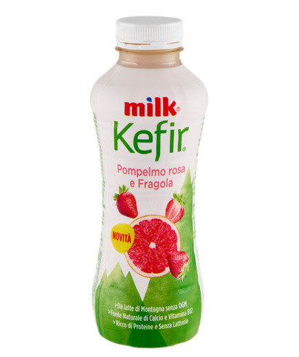 MILK KEFIR DA BERE POMPELMO ROSA E FRAGOLA G.480