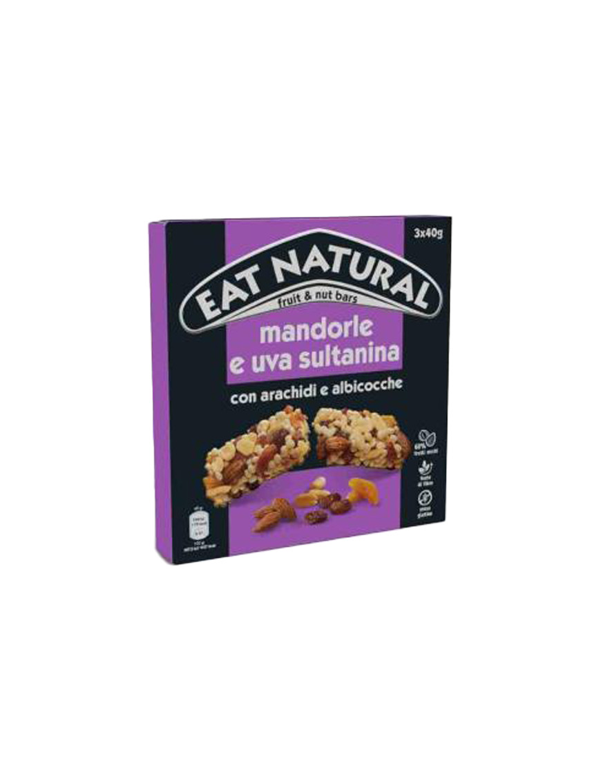 EAT NATURAL BARRETTA GUSTO MANDORLA E UVA SULTAN. GR.40 T3