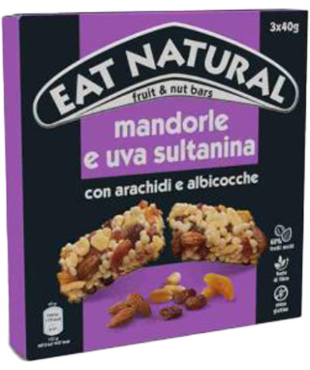 EAT NATURAL BARRETTA GUSTO MANDORLA E UVA SULTAN. GR.40 T3