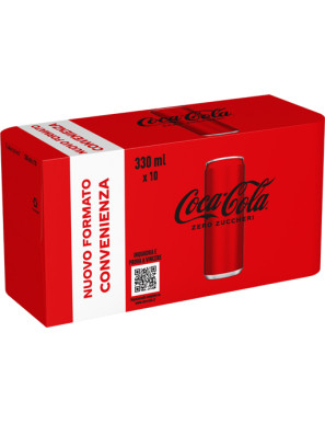 COCA COLA ZERO LATTINA SLEEK CL.33 X10