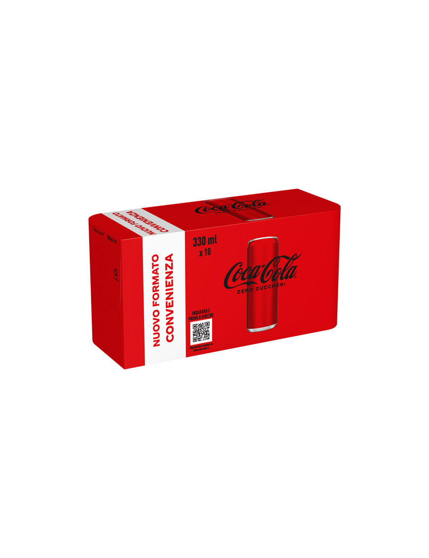 COCA COLA ZERO LATTINA SLEEK CL.33 X10