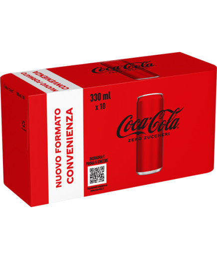 COCA COLA ZERO LATTINA SLEEK CL.33 X10