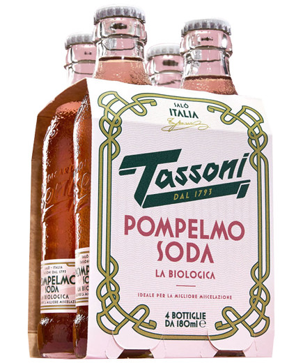 TASSONI POMPELMO SODA BIO ML.180X4