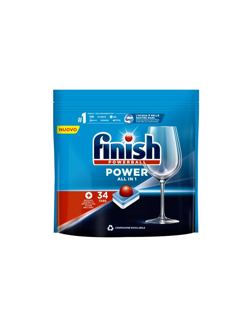 FINISH POWERBALL TUTTO IN UNO TABS X34 REGOLARE
