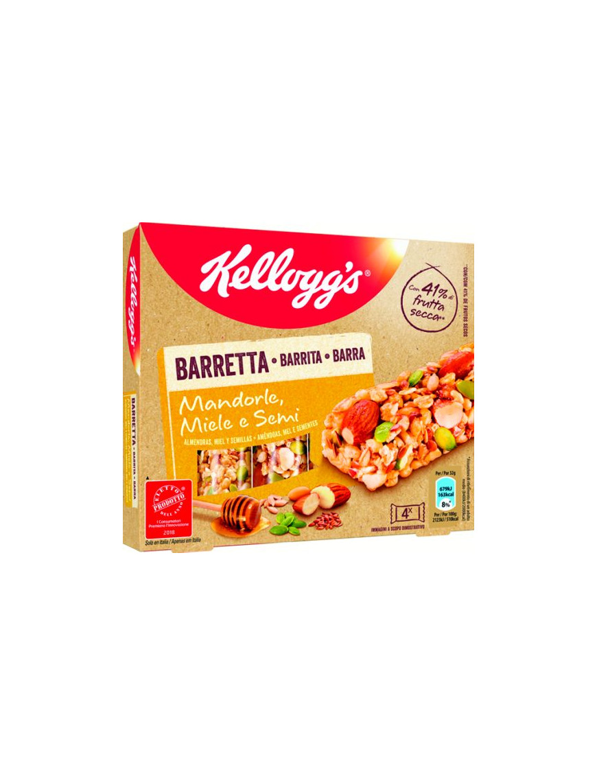 KELLOGG'S BARRETTA MANDORLE MIELE E SEMI G.32 X4