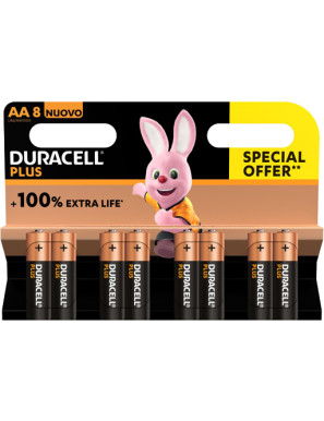 DURACELL PLUS 100 POWER BOOSTAA STILO 1,5 VOLT X8PZ