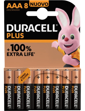DURACELL PLUS 100 POWER BOOSTAAA MINISTILO 1,5 VOLT X8PZ.