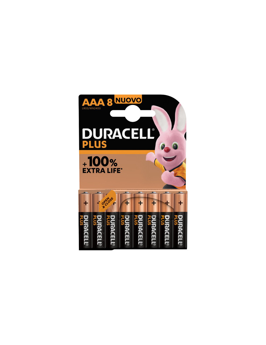 DURACELL PLUS 100 POWER BOOSTAAA MINISTILO 1,5 VOLT X8PZ.