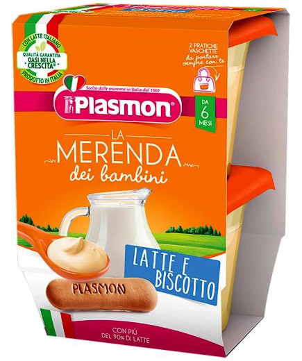 Plasmon Merenda Latte E Biscotto gr.120X2