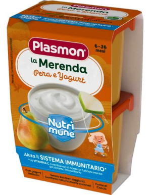 Plasmon Merenda Pera E Yogurt 2X120gr.