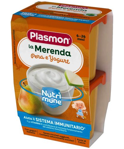Plasmon Merenda Pera E Yogurt 2X120gr.