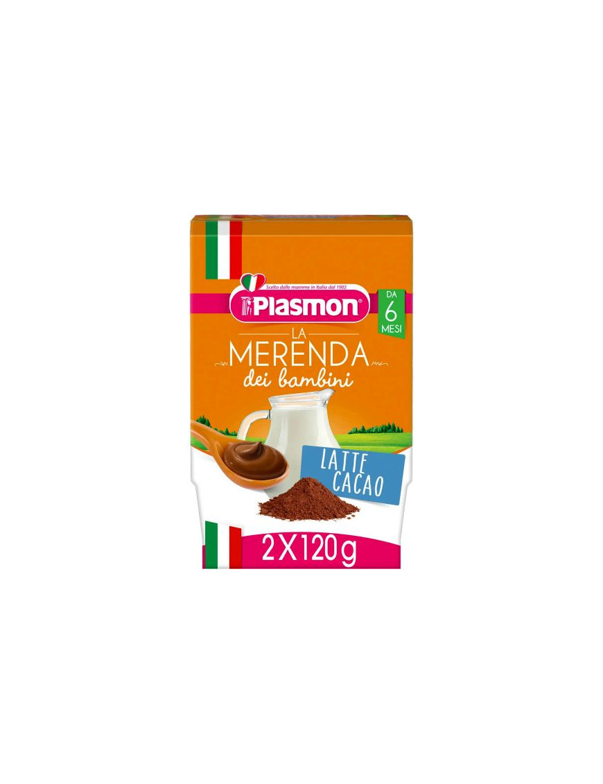 PLASMON MERENDA LATTE E CACAO 2X120                        