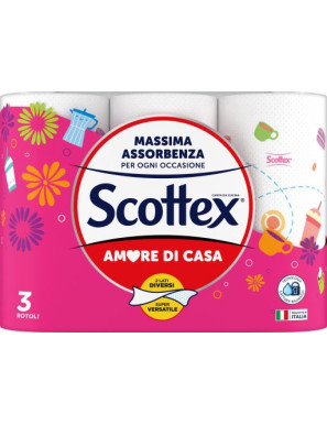 SCOTTEX AMORE DI CASA 3 ROTOLI 2V.