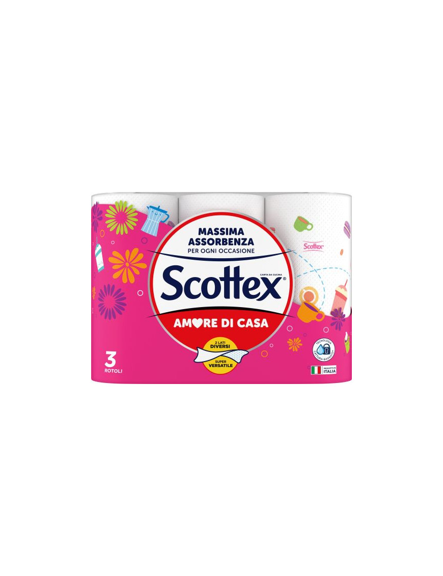 SCOTTEX AMORE DI CASA 3 ROTOLI 2V.