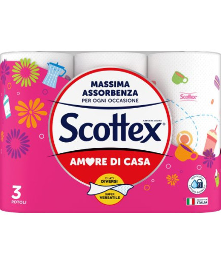 SCOTTEX AMORE DI CASA 3 ROTOLI 2V.