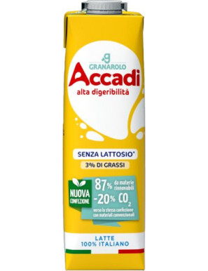 Granarolo Accadi' Latte Uht lt.1 Intero Brik Con Tappo