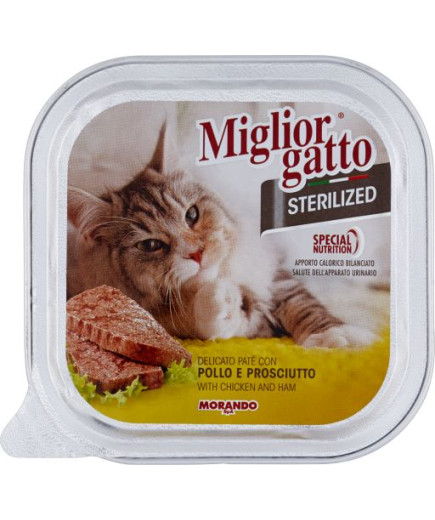 MORANDO MIGLIOR GATTO STERILIZED PATE' G.100 POL/PRO