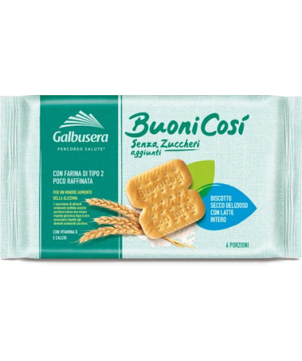 Galbusera Biscotti Buoni Cosi' Con Latte Intero Senza Zucchero gr.300
