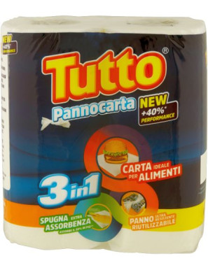 Tutto Pannocarta 3In1 2 Rotoli 2 Veli