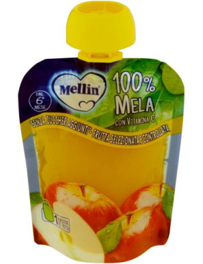 Mellin Pouch Mela 100%Frutta Senza Zuccheri gr.90
