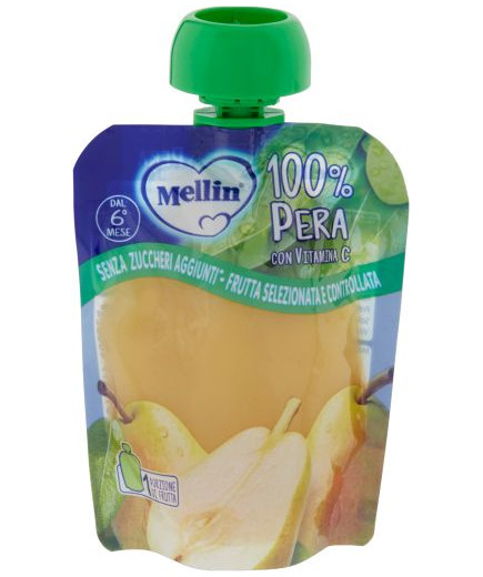 Mellin Pouch Pera 100%Frutta Senza Zuccheri gr.90