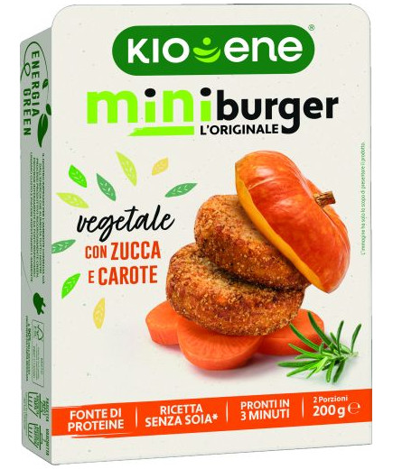 Kioene Miniburger Vegetale Con Zucca E Carote gr.200