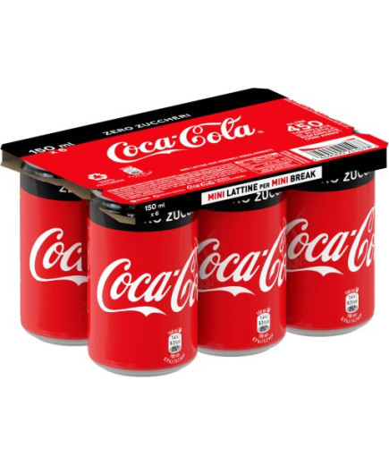 Coca Cola Mini Lattina Zero cl.15x6