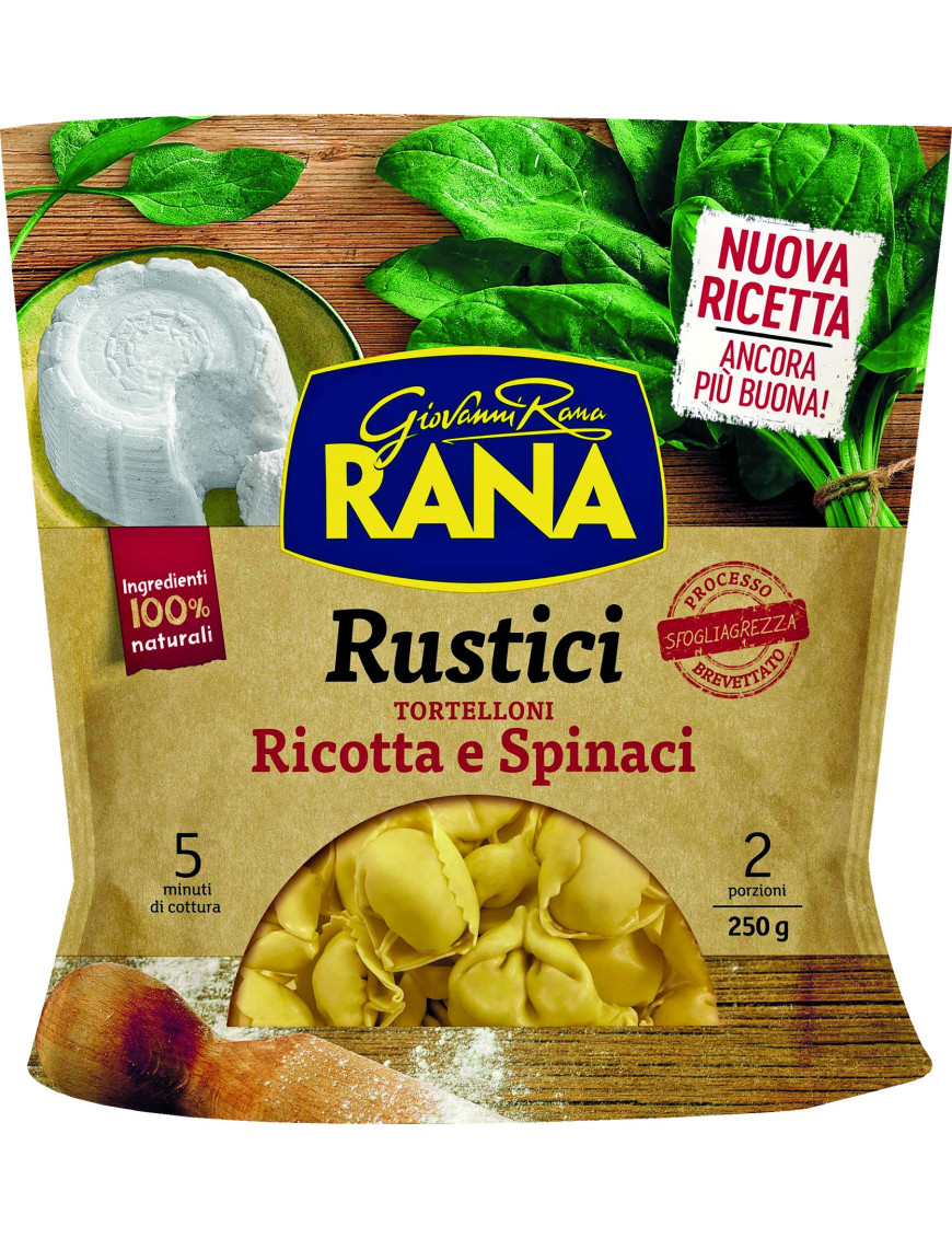 I Rustici Rana Sfoglia Grezza Tortelloni Ricotta e Spinaci gr.250