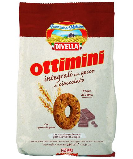 Divella Ottimini Integrali Con Gocce Cioccolato gr.350