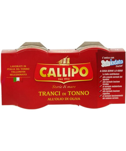Callipo Tonno All'Olio Di Oliva gr.80X2 Vaso In Vetro