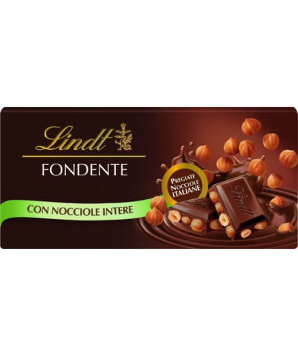 Lindt Tavoletta Di Cioccolato Fondente Con Nocciole gr.100