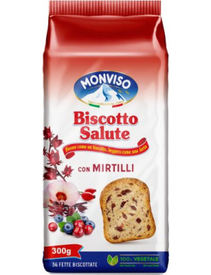 Monviso Fette Biscottate Con Mirtilli gr.300 -Biscotto Salute-