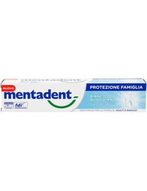 Mentadent Dentifricio Protezione Famiglia White ml.75