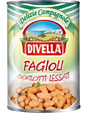 Divella Fagioli Borlotti Lessati gr.400 Latta