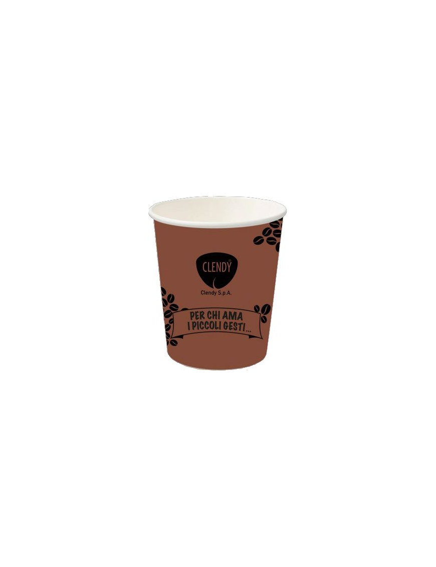 Clendy Bicchiere Caffe' BIO  In Carta ml.75 X50 Pezzi