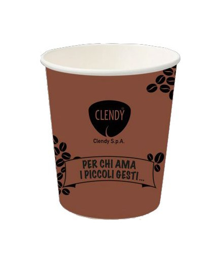 Clendy Bicchiere Caffe' BIO  In Carta ml.75 X50 Pezzi