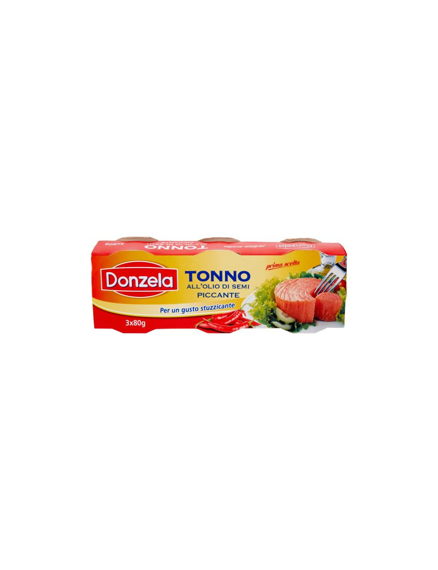 Donzela Trancio Di Tonno Piccante All'Olio Di Semi gr.80X3