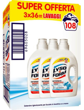 LYSOFORM LAV.LIQ. 36 MIS. LT.1,62X3 CLASSICO (TRIPACCO)