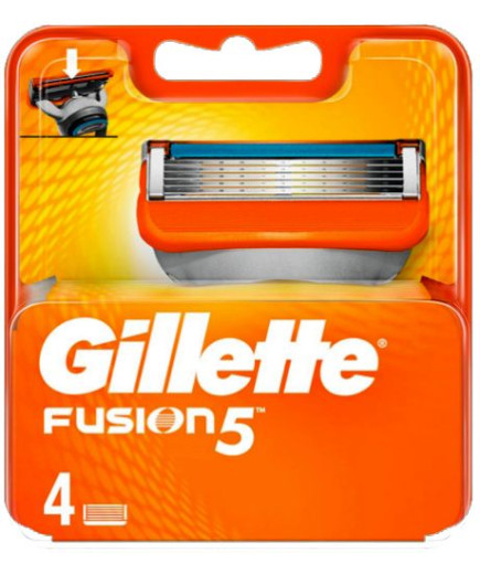 GILLETTE FUSION5 MANUAL RICARICA LAME X4 PZ.