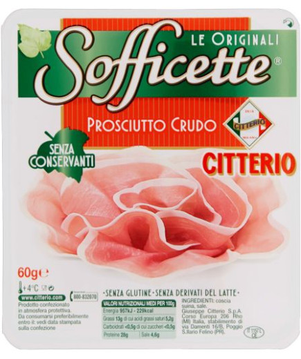 CITTERIO SOFFICETTE PROSCIUTTO  CRUDO G.60