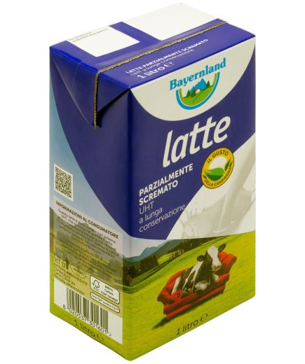 Bayernland Latte Parzialmente Scrematp UHT lt.1