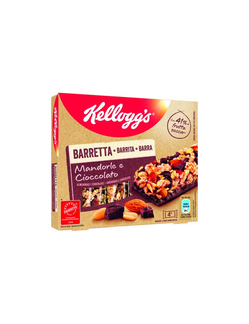 Kellogg's Barretta Mandorla E Cioccolato gr.32X4