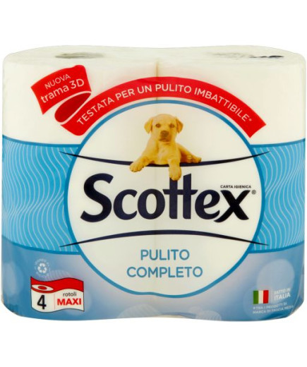 Scottex Carta Igienica X4 Maxirotolo Pulito Completo