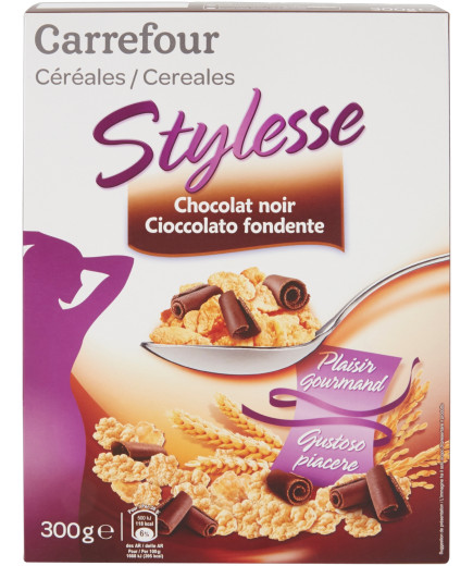 Carrefour Stylesse Cereali Cioccolato Fondente gr.300