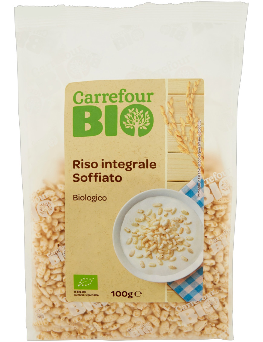 Carrefour Riso Soffiato Integrale gr.100 -BIO -