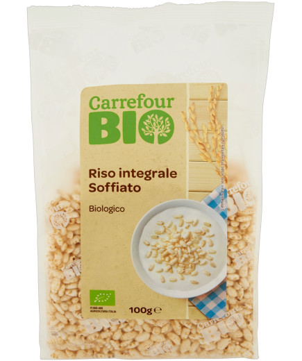 Carrefour Riso Soffiato Integrale gr.100 -BIO -