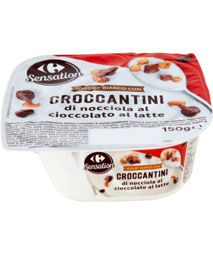 Carrefour Yogurt Mix Bianco Con Crocc. Nocciola gr.150